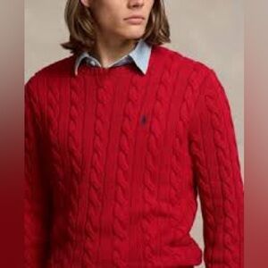 Polo by Ralph Lauren Red Crewneck Sweater